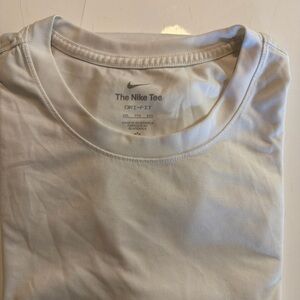 Nike White Dri-FIT Short Sleeve Crew Tee